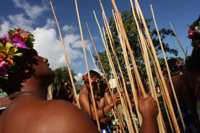 Heiva, Tahiti, lanzamiento de jabalina Heiva, Tahiti, lanzamiento de jabalina